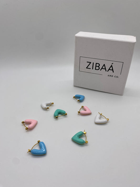 Colorful Hearts Earrings