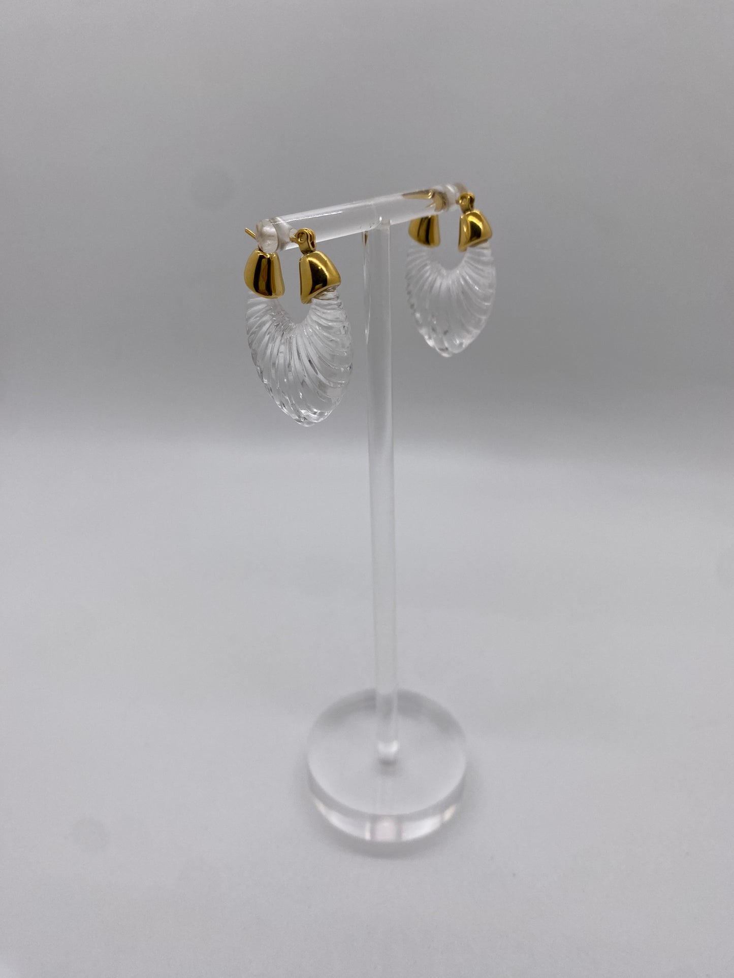 Crystal Shell Earrings