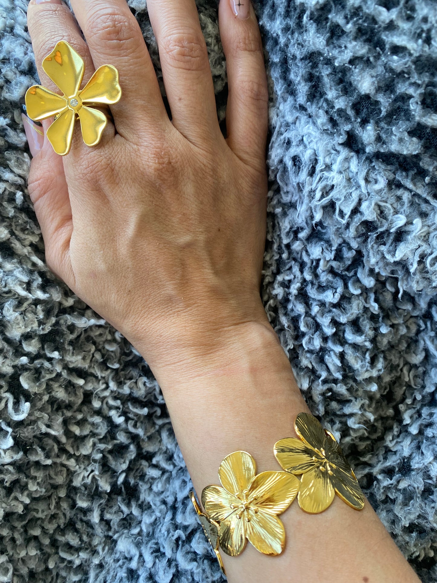 Flower Cuff Bangle