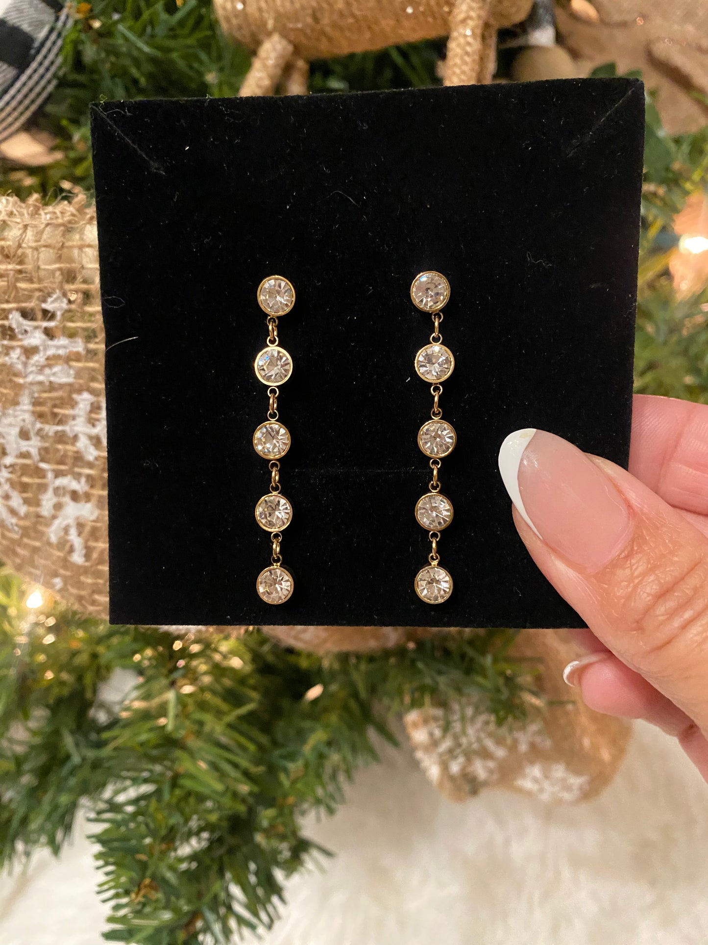 White Christmas Earrings