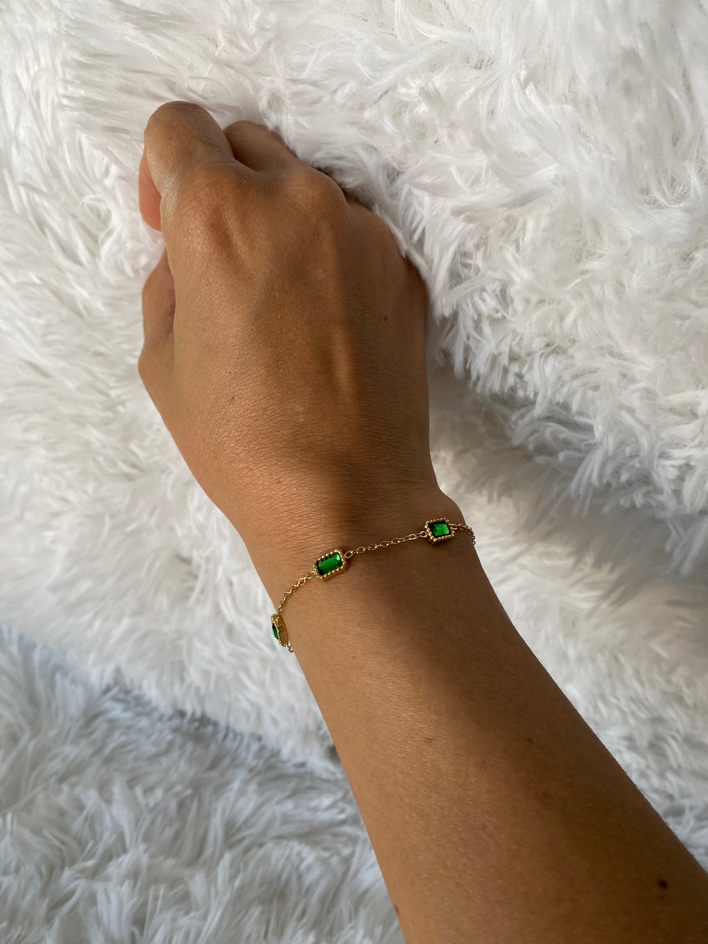 Green Square Bracelet